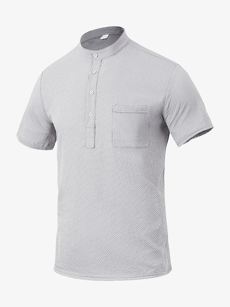 Langarm-Poloshirt für Herren mit Reverskragen – dünnes, vielseitiges Oberteil für Business und Freizeit in Uni-Farben, ideal für den Frühling und Herbst