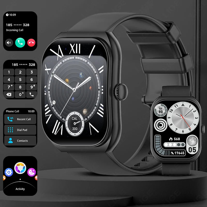 LIGE 2,01 "3D Gebogene Bildschirm Mode Smart Uhr Männer Herz Rate Sport Wasserdichte Bluetooth Anruf Frauen Smartwatch Für Android IOS