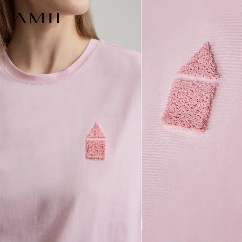 Damen T-Shirt aus Eisprozellan mit Rundhalsausschnitt und antibakteriellen Eigenschaften