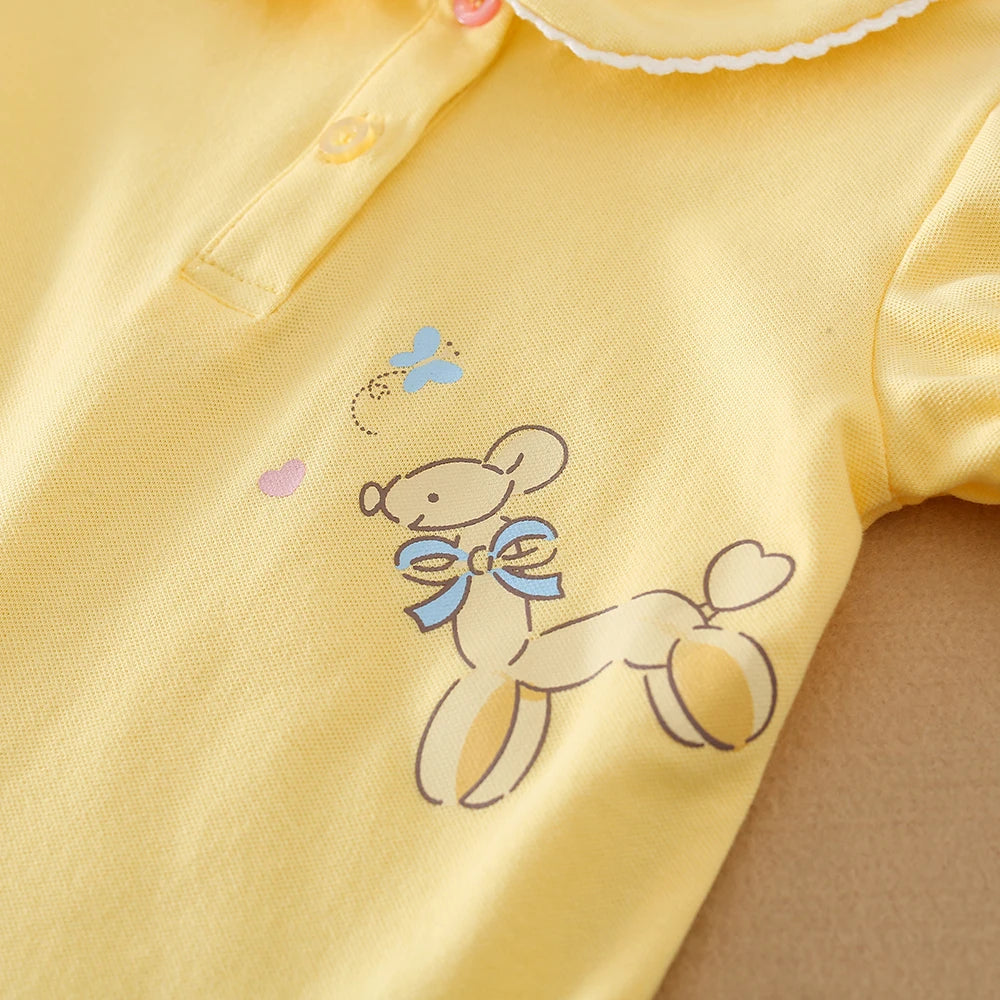 Mädchen-Shirt 2025, neues Kinder-Baby-Kurzarm-Top, junge Mädchen, niedliche Baumwollkleidung für Kinder im Alter von 2 bis 6 Jahren