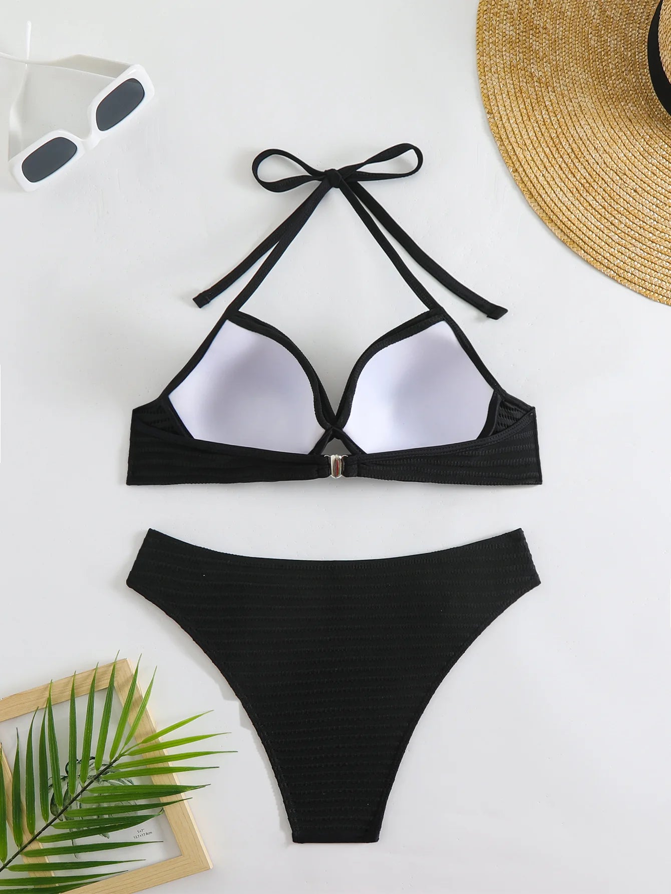 Glamouröses Damen-Bikini-Set mit Push-up-Effekt und glänzendem Design – perfekt für den Strand oder Pool