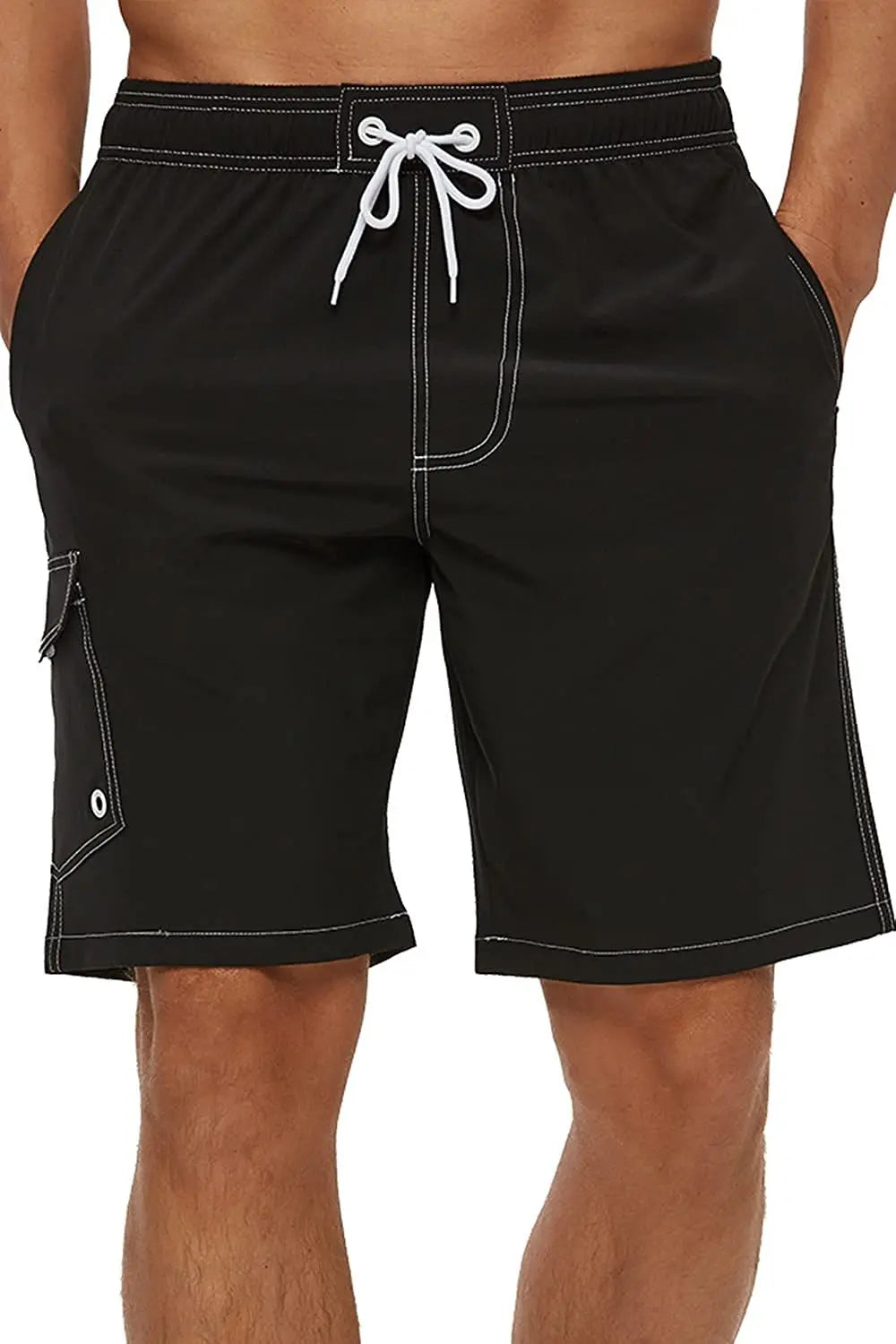 Herren-Badeshorts mit Reißverschlusstaschen und Mesh-Futter – schnelltrocknend für Strand und Sport