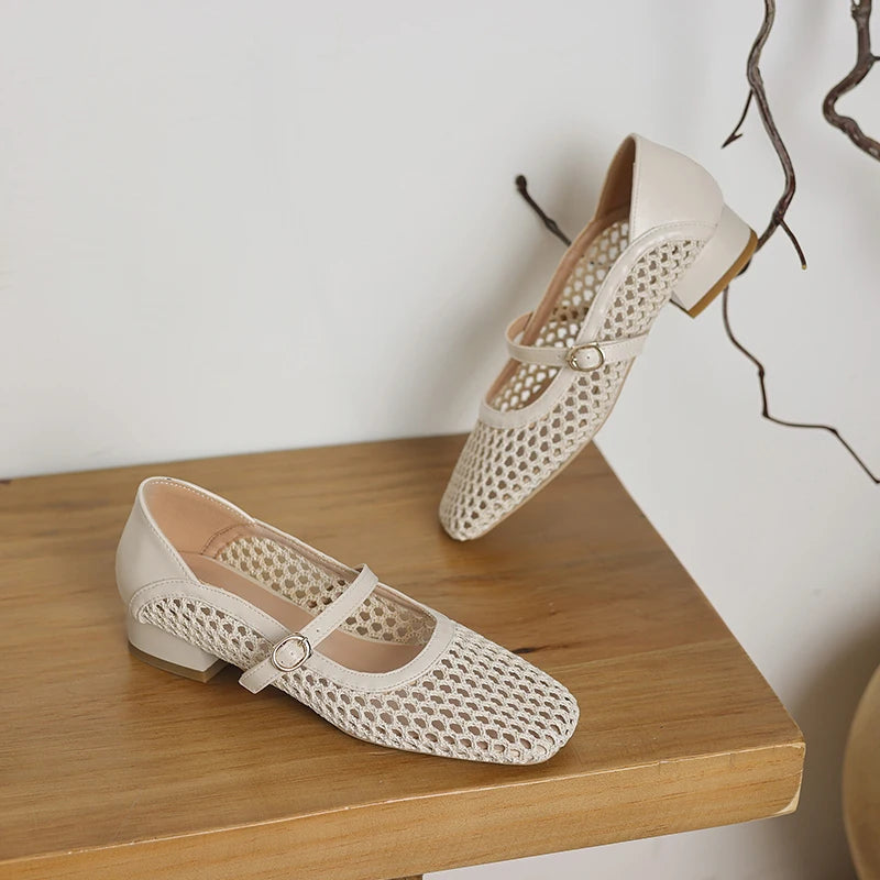 AIYUQI 2025, Damensandalen, Sommer-Mesh, atmungsaktiv, Damenschuhe, große geschlossene Zehensandalen für Damen