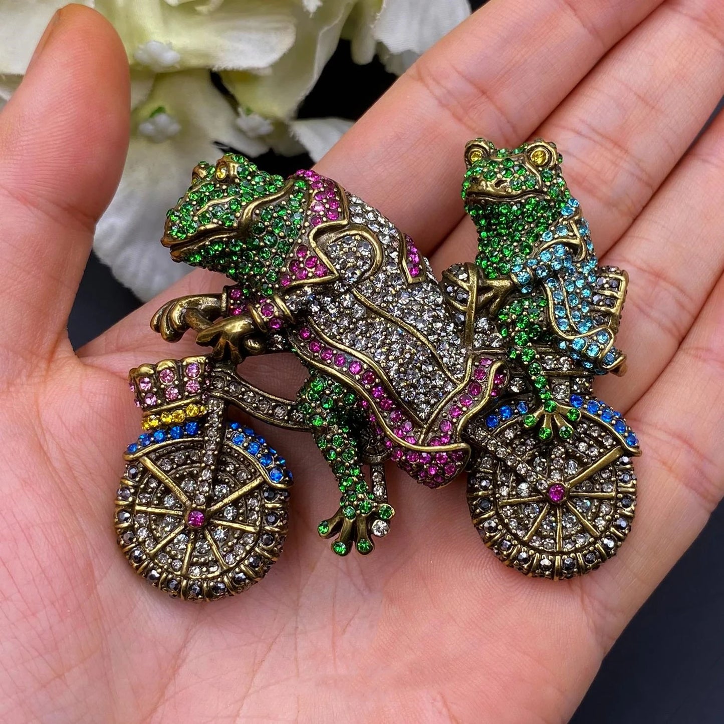 Brosche Kristall Strass Schwerindustrie Palast Klassisch Abzeichen Unisex