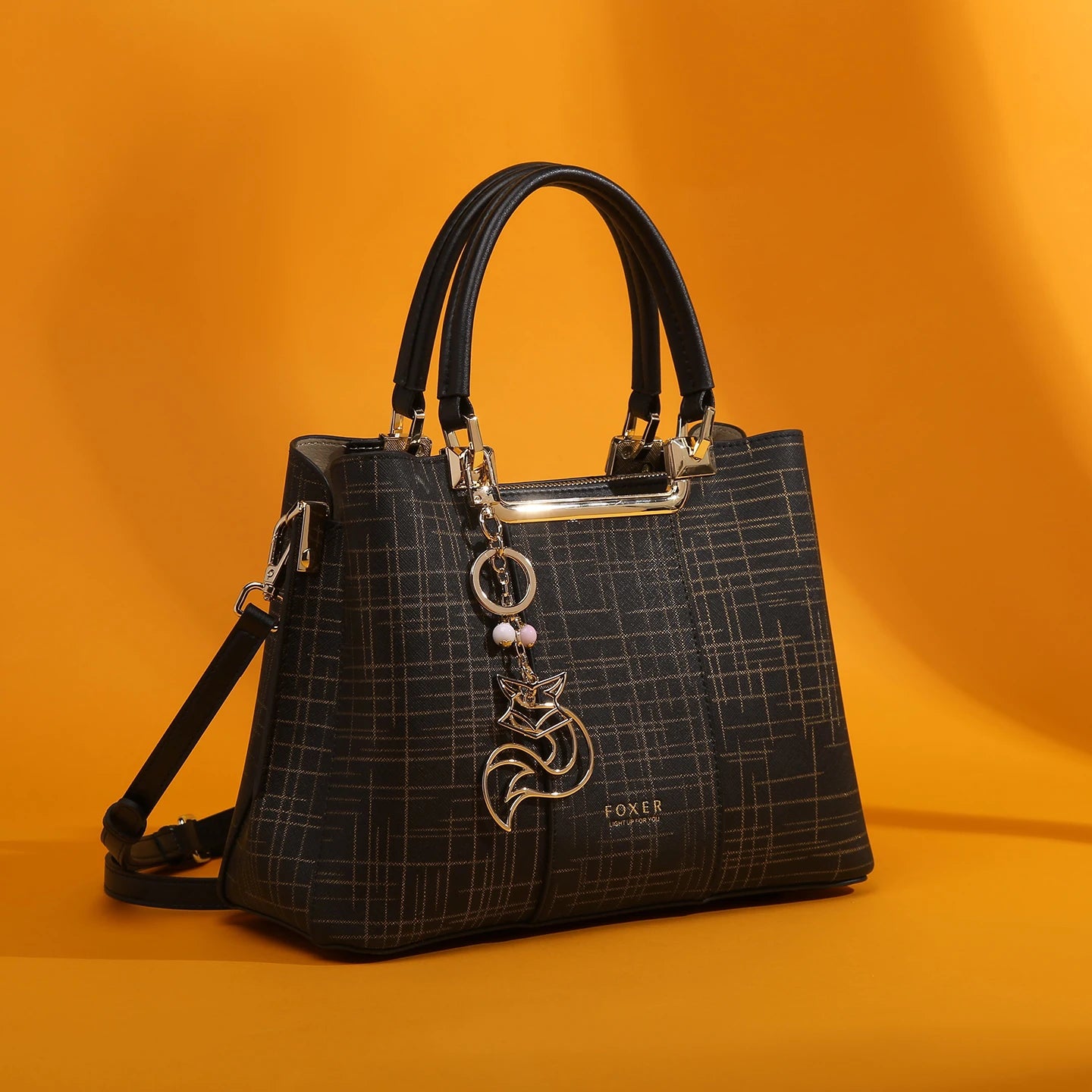 Damen Schultertasche aus Leder im Saffiano Luxusdesign Große Kapazität für Arbeit