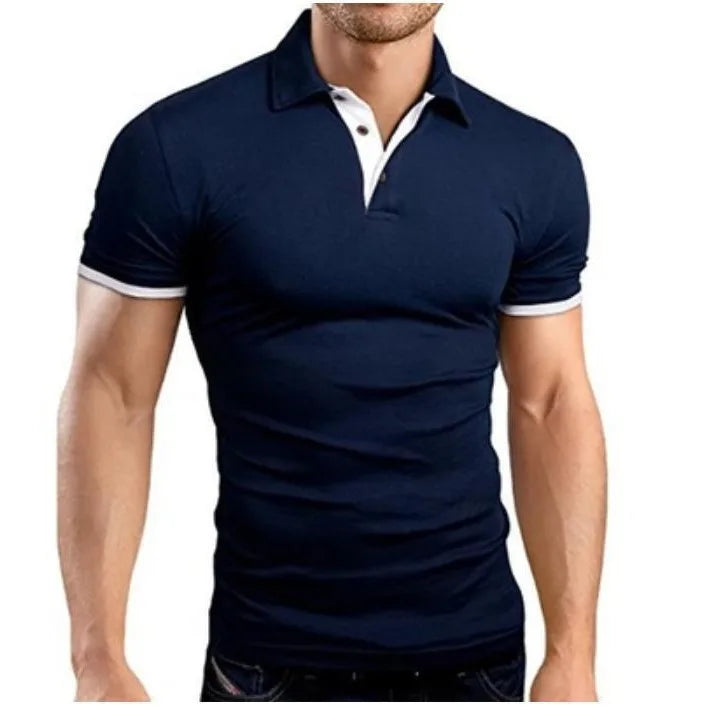 Klassisches Herren-Poloshirt mit amerikanischem Revers, Knopfleiste und langen Ärmeln – ideal für den Herbst