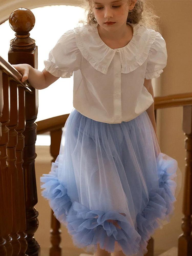 Elegantes Mädchen-Sommerkleid in Lila für Partys und Hochzeiten – Blumenkleid mit luxuriösem Design, ärmelloses Kleid in Khaki Beige für Kinder von 3 bis 14 Jahren.
