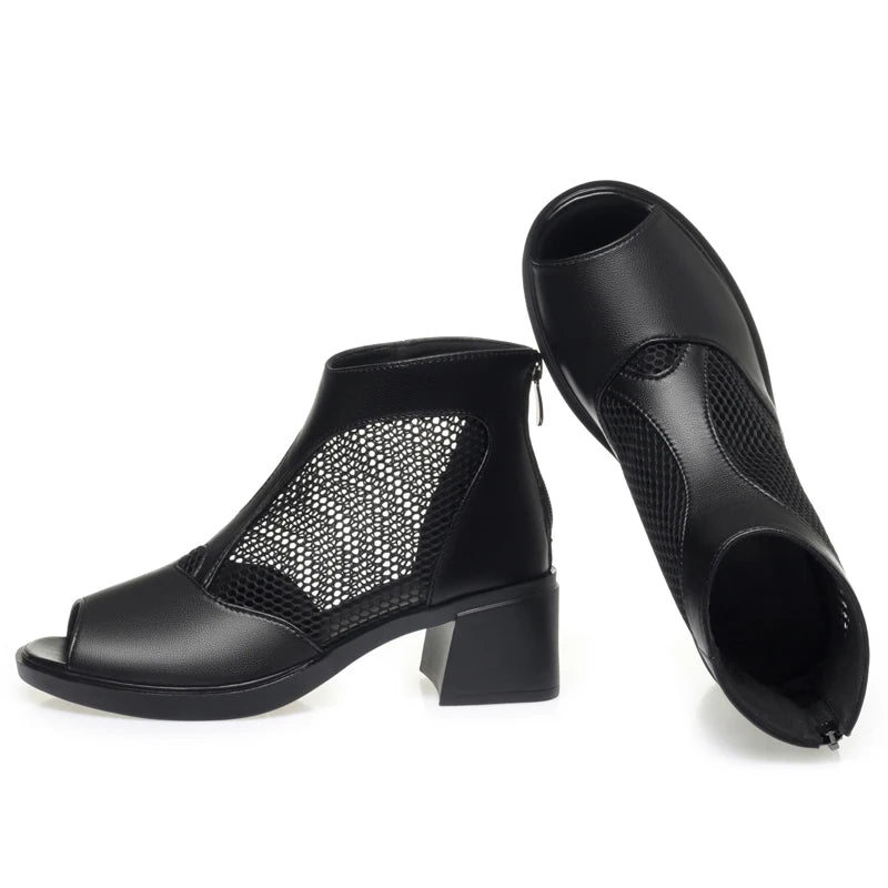 Damen Mesh Stiefeletten Atmungsaktiv Große Größen