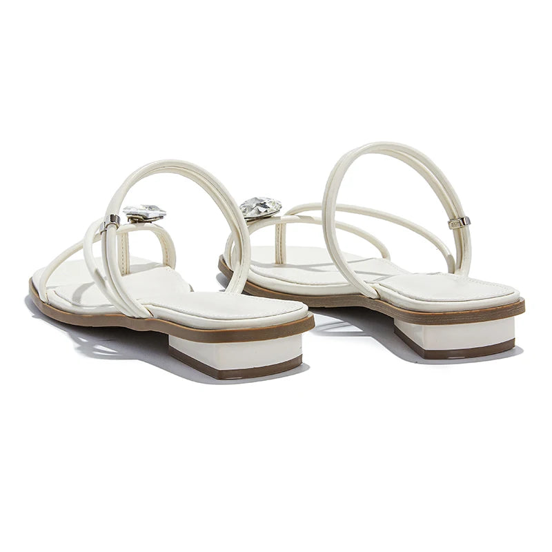AIYUQI Damen-Hausschuhe, Sommer 2022, neue rutschfeste Dünnriemen-Sandalen für Damen, große Zehen-Clipping-Flip-Flops für Damen