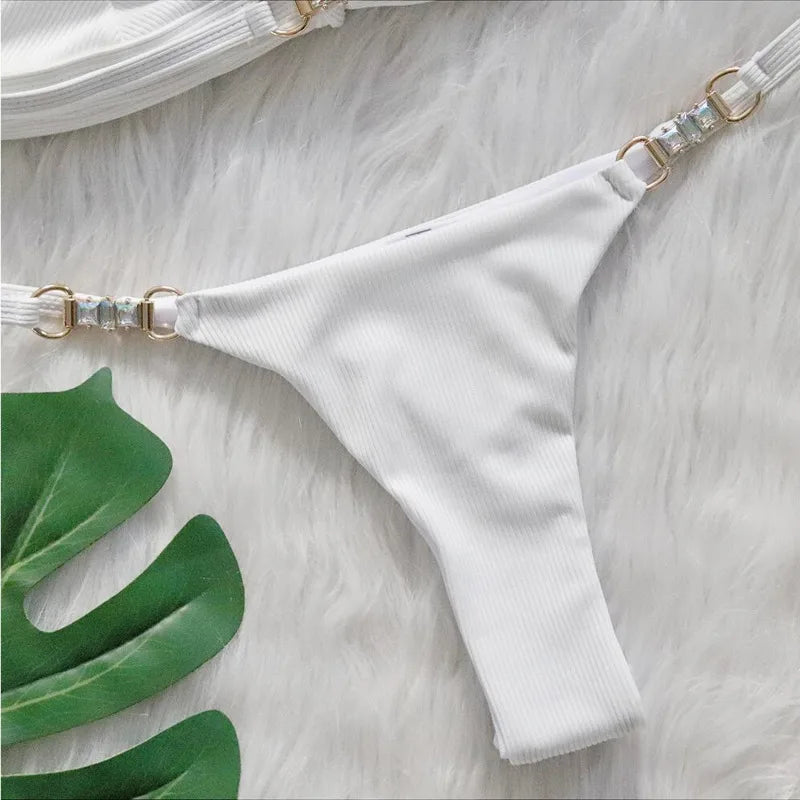 Sexy Bikini-Set mit pinkem Blumenmuster und Push-up-Effekt – ideal für Strand und Pool