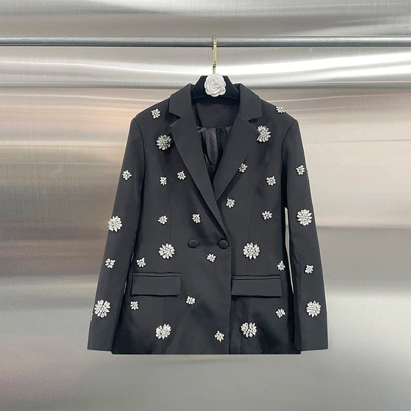 Ärmelloses Midikleid mit Polka-Dots und Patchwork-Spitze im Colorblock-Design für Damen mit Halterneck