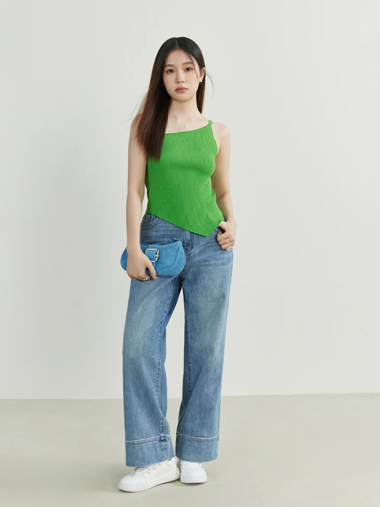Zweifarbiges, vielseitiges Damen-Sommer-Shirt mit Puffärmeln und erfrischendem Design