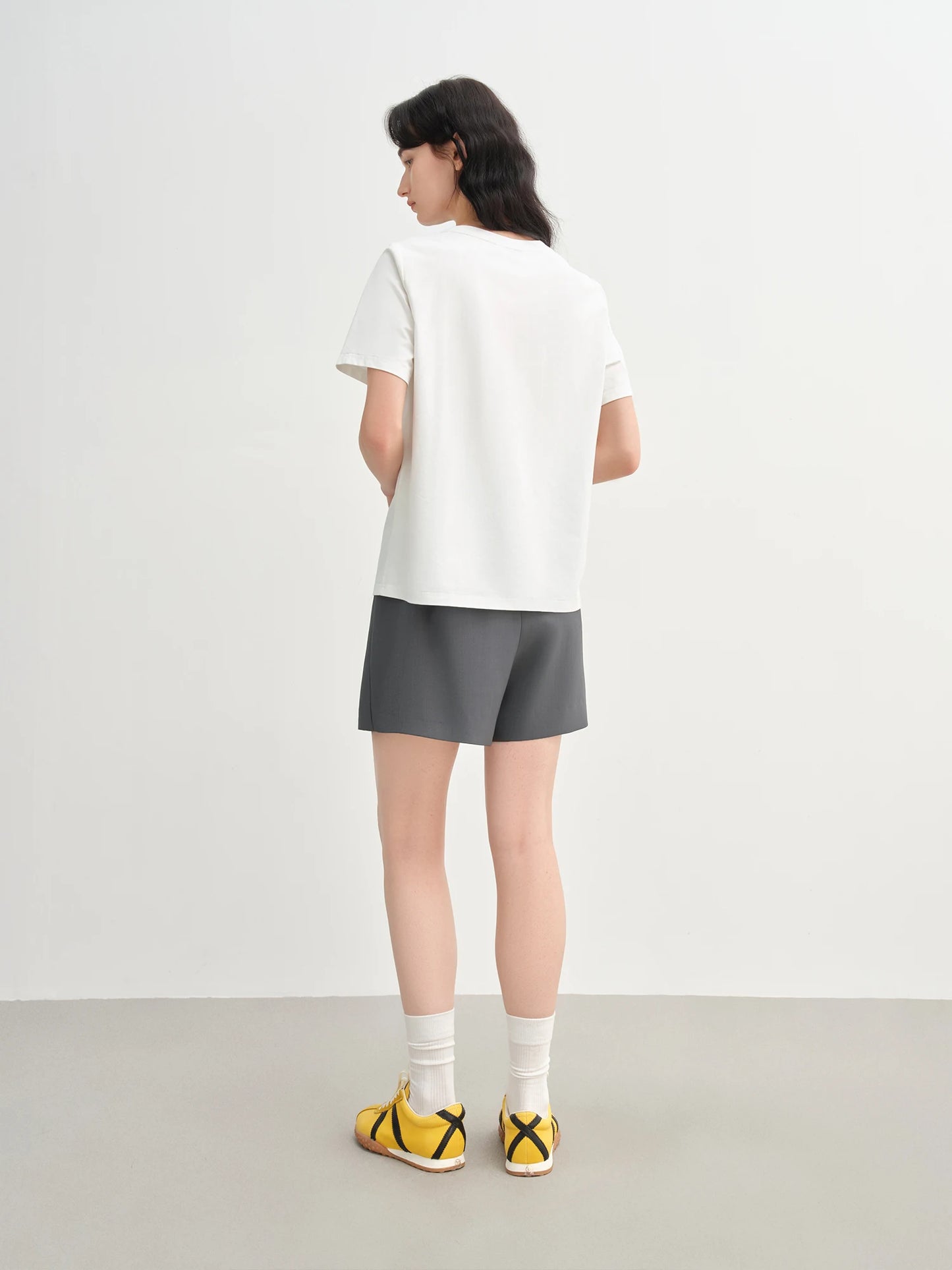 Zweiteiliges Damen-Shirt-Set mit Puffärmeln und Rundhalsausschnitt – ideal für den Sommer