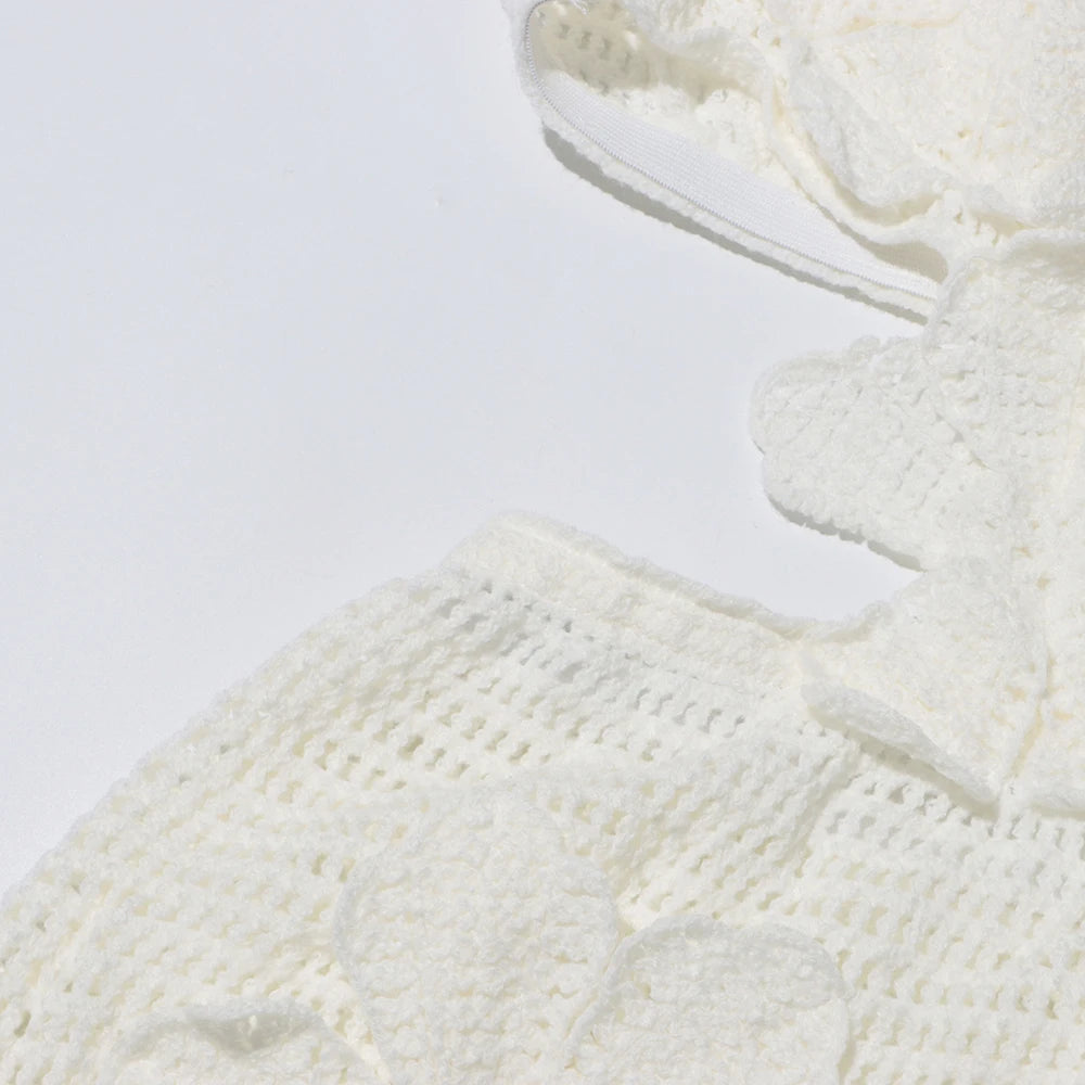 Eleganter Damen-Minirock mit Patchwork-Design und Rüschen, hoher Taille und figurbetonter Passform
