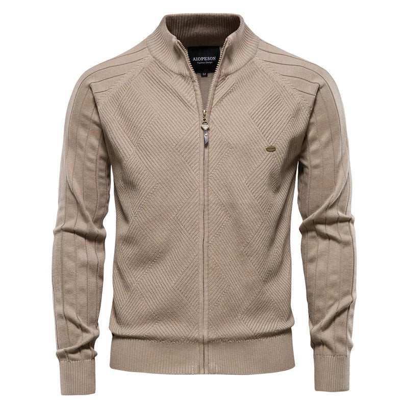 Männer Strickjacke aus hochwertiger Baumwolle im Casual-Stil für den Winter