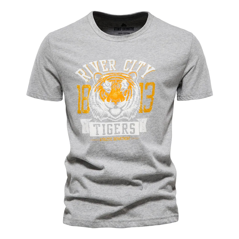Herren T-Shirt aus Baumwolle mit hochwertigem Druck im lässigen Stil