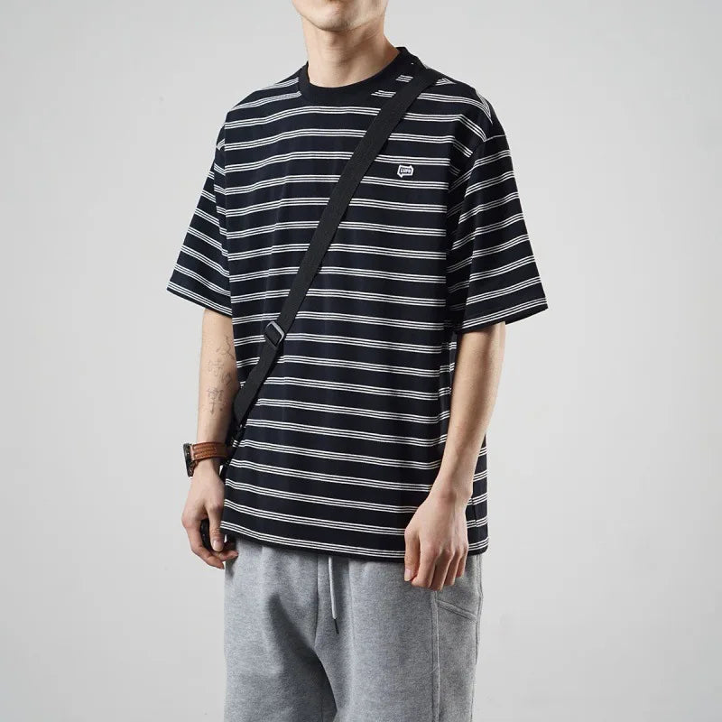 Herren T-Shirt aus Bambus-Mesh und Eisseide mit Rundhalsausschnitt – Kurzarm-Sommeroberteil