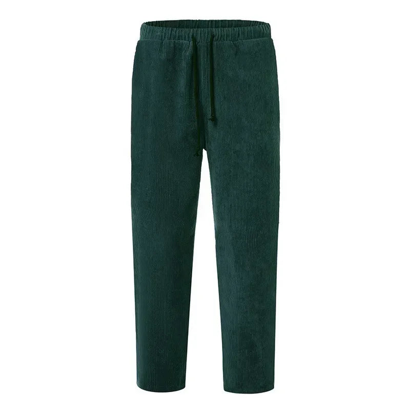 Leichte Herren-Eis-Seidenhose mit elastischem Bund – lockere, gerade Freizeithose für Sport und Alltag