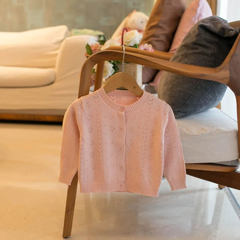 Mädchen Strickjacke im Herbst-Stil mit nettem Aushöhlen für 0-4 Jahre