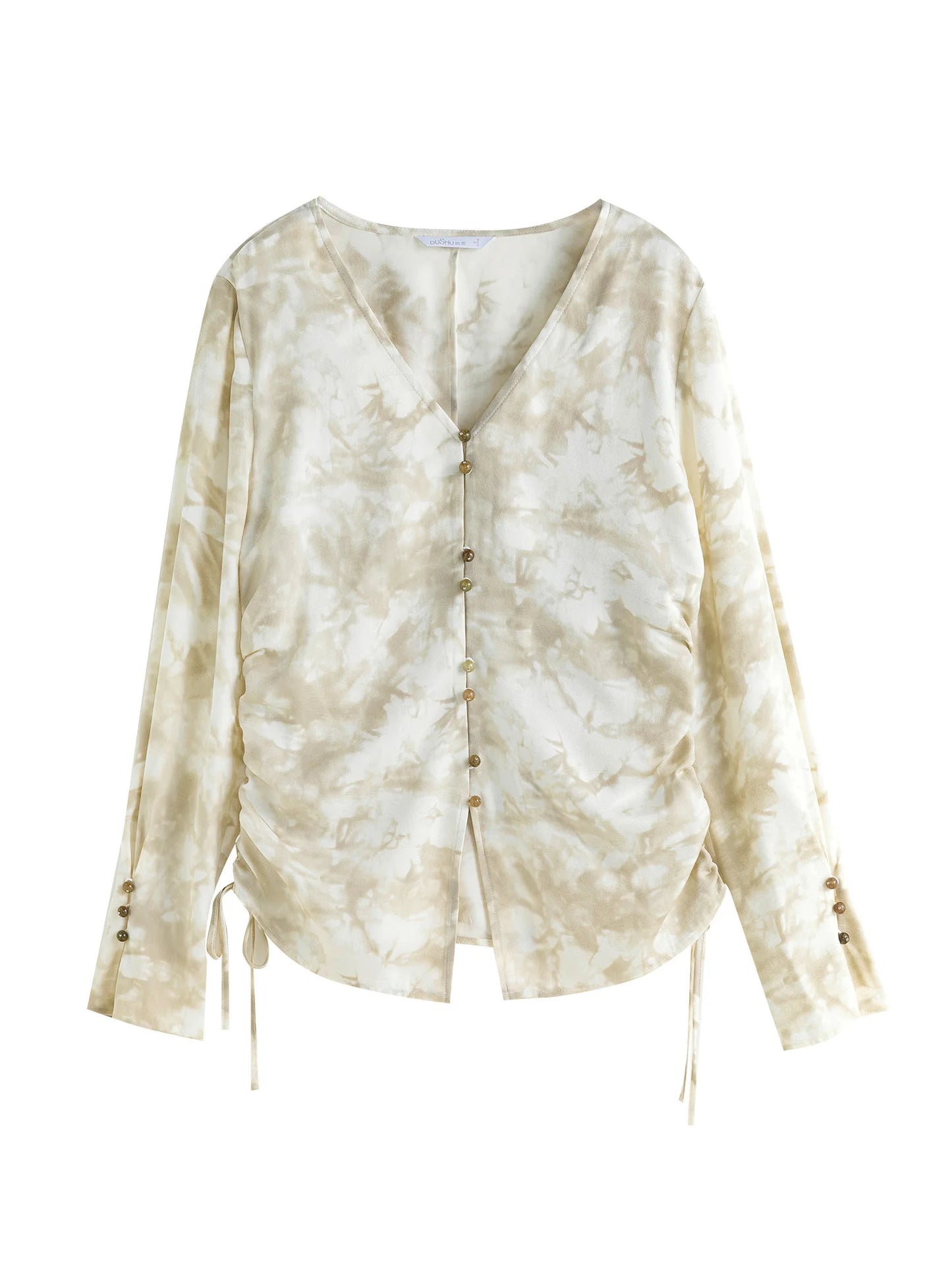 Leichte Damen-Chiffonbluse mit Blumenmuster und eckigem Ausschnitt – Kurzarm-Sommeroberteil