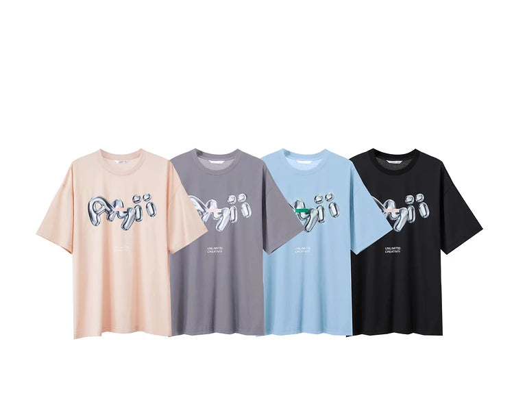 Damen T-Shirts im lässigen Stil mit O-Ausschnitt und modischem Druck
