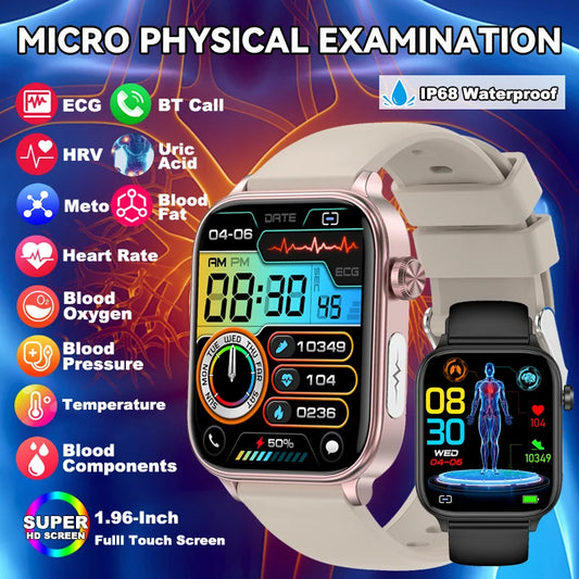 Damen und Herren Mikro-Smartwatch mit EKG und Gesundheitsfunktionen