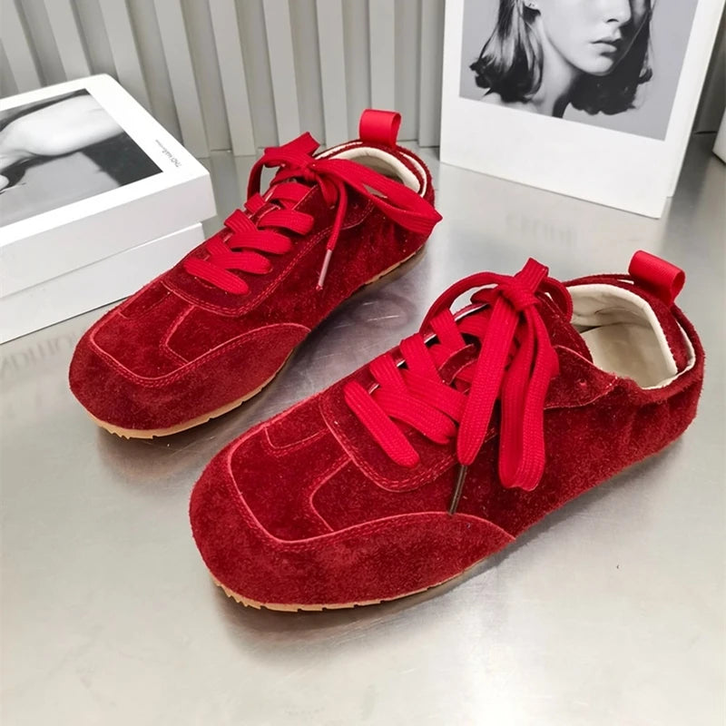 AIYUQI 2025 neue frauen flache schuhe Echt leder retro turnschuhe schuhe frauen Große größe modische Forrest Gump weibliche schuhe