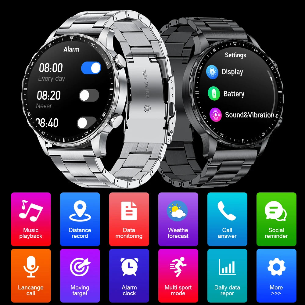 Herren und Damen Smartwatch mit IP68 wasserdichter Funktion und Bluetooth-Anruf