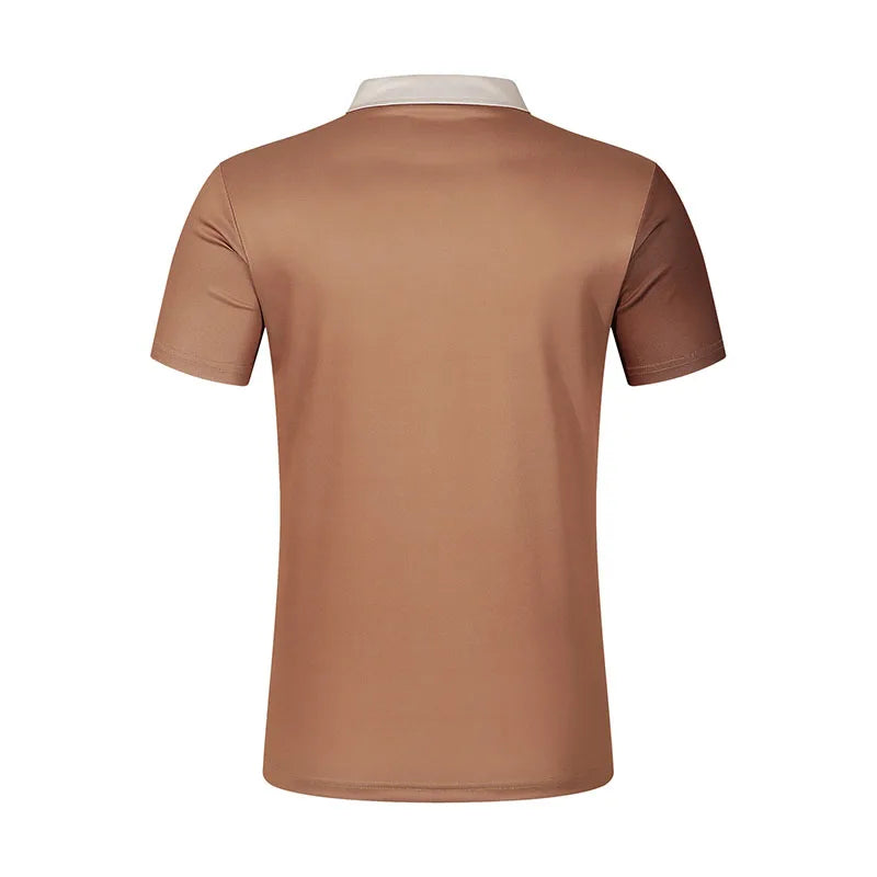 Sommerliches Polohemd mit Farbblock-Design und atmungsaktivem, bequemem Kurzarm – ideal für legere Anlässe