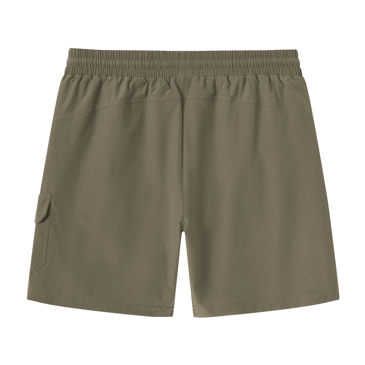 Sommerliche Herren-Badeshorts mit Camouflage-Streifen, schnelltrocknend, mit Reißverschlusstaschen und Mesh-Futter – ideal für Strand und Surfen.