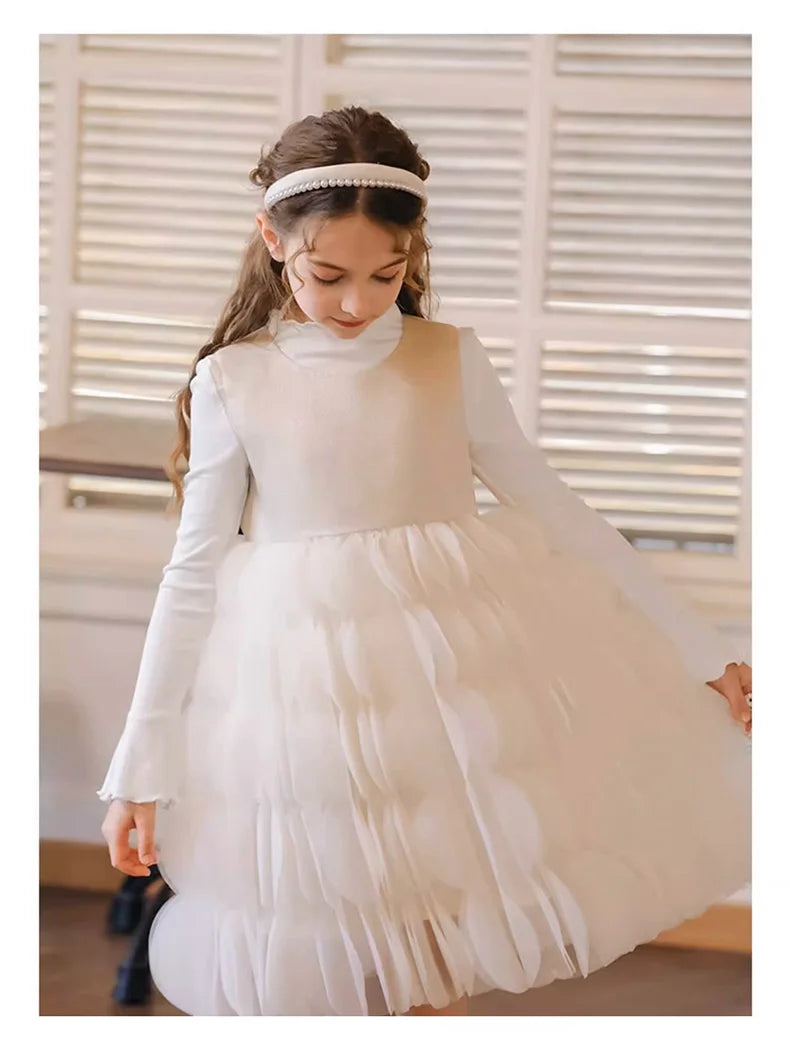 Lila Prinzessinnen-Kleid aus Gaze mit Pailletten für Mädchen – festliche Kinderbekleidung für Partys und Hochzeiten, Größe 3T-12T