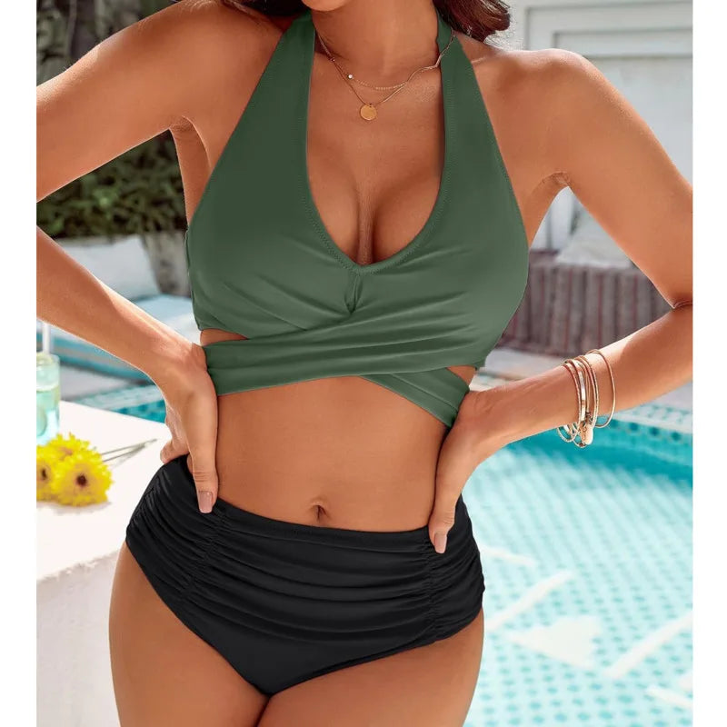 Dreiteiliges Damen-Bikini-Set im brasilianischen Stil – ideal für Strand und Pool