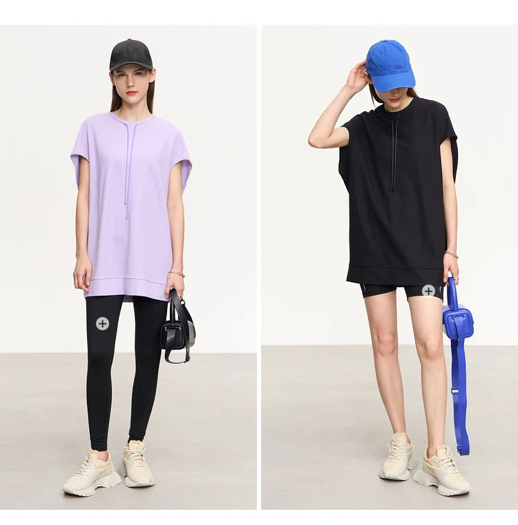 Damen T-Shirt im minimalistischen Stil mit lässigen kurzen Ärmeln