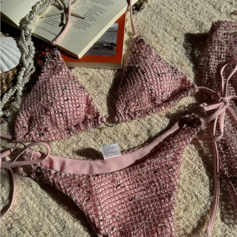 Sexy Bikini-Set im Denim-Look – Damen-Badeanzug für Strand und Pool