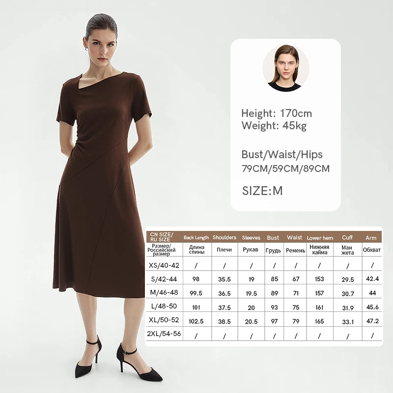 Elegantes Midikleid Für Damen Mit Raffung Und V-Ausschnitt