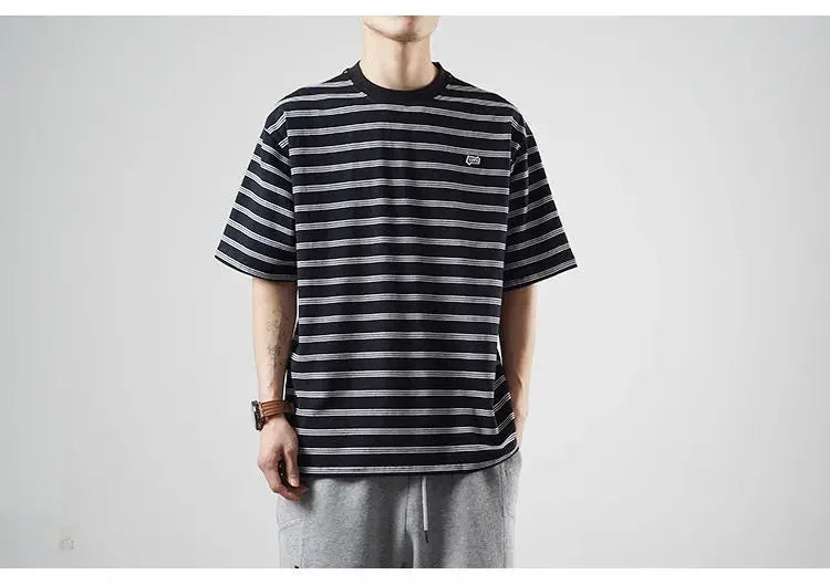 Herren T-Shirt aus Bambus-Mesh und Eisseide mit Rundhalsausschnitt – Kurzarm-Sommeroberteil