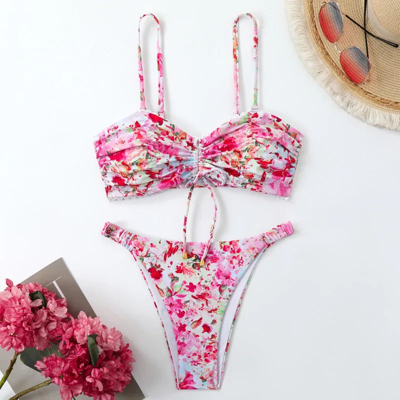 Sommerlicher Push-Up-Bikini im brasilianischen Stil – ideal für Strand und Pool