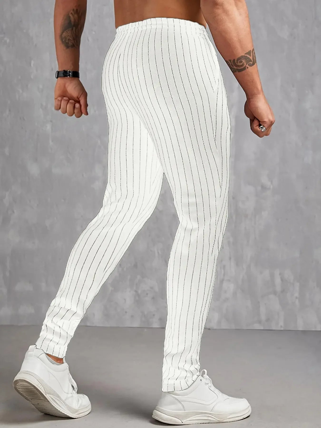 Neue Herren-Freizeithose mit gestreiften Taschen für Frühling und Sommer