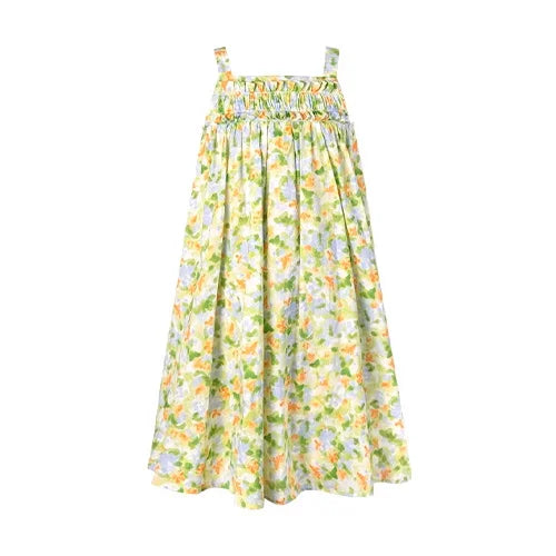Leichtes Sommerkleid für Mädchen mit rosa Punkten und Prinzessinnen-Design – ideal für Partys und Hochzeiten