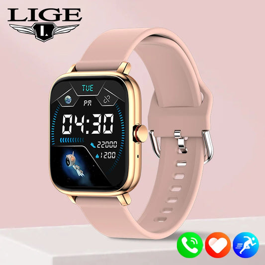 LIGE Anruf Smart Uhr Für Xiaomi DIY Uhr Gesicht 1,69 "Full Touch Screen Sport Fitness Armband Bluetooth Musik Smartwatch uhr