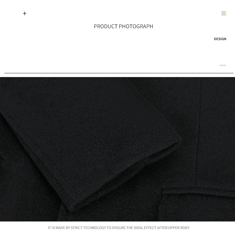 Hochwertiger Wollmantel für Herren – Boutique-Design