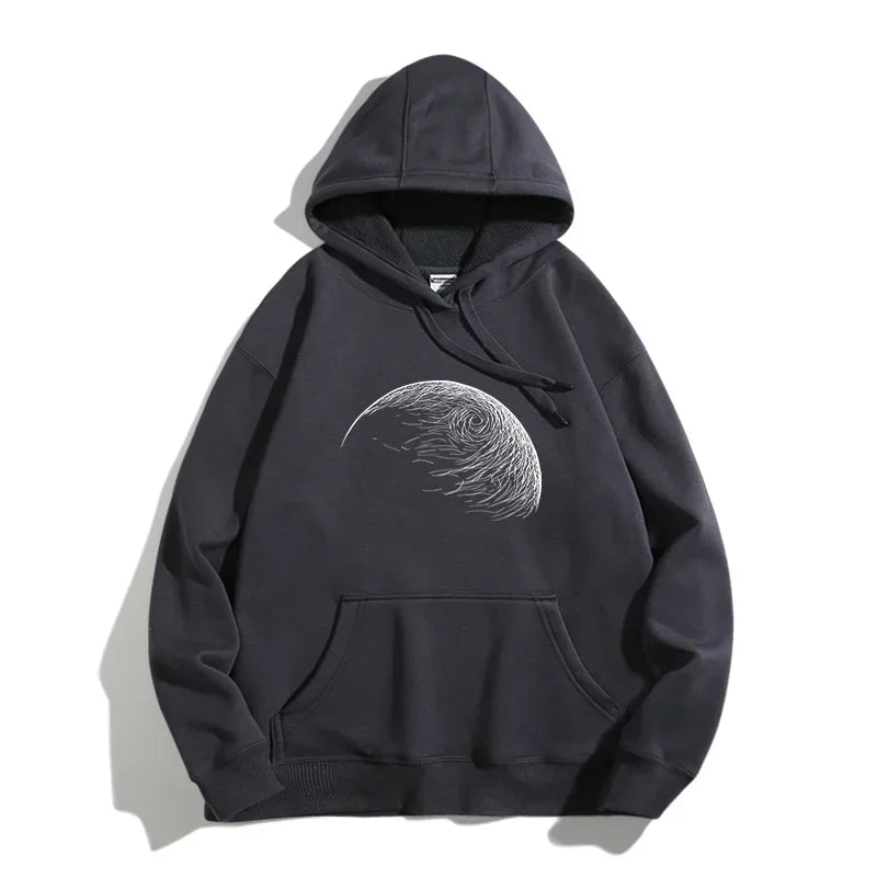 Herren Hoodie mit Anime Grafik im Hip Hop Stil für die Herbstmode