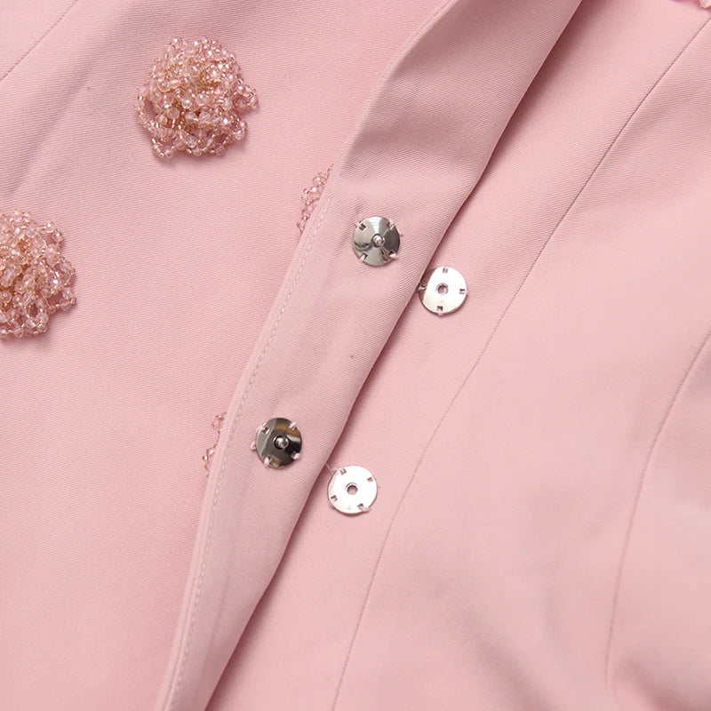 Langärmliges Damen-Patchwork-Kleid mit Rundhalsausschnitt und Polka-Dot-Design – modisch geschnürt