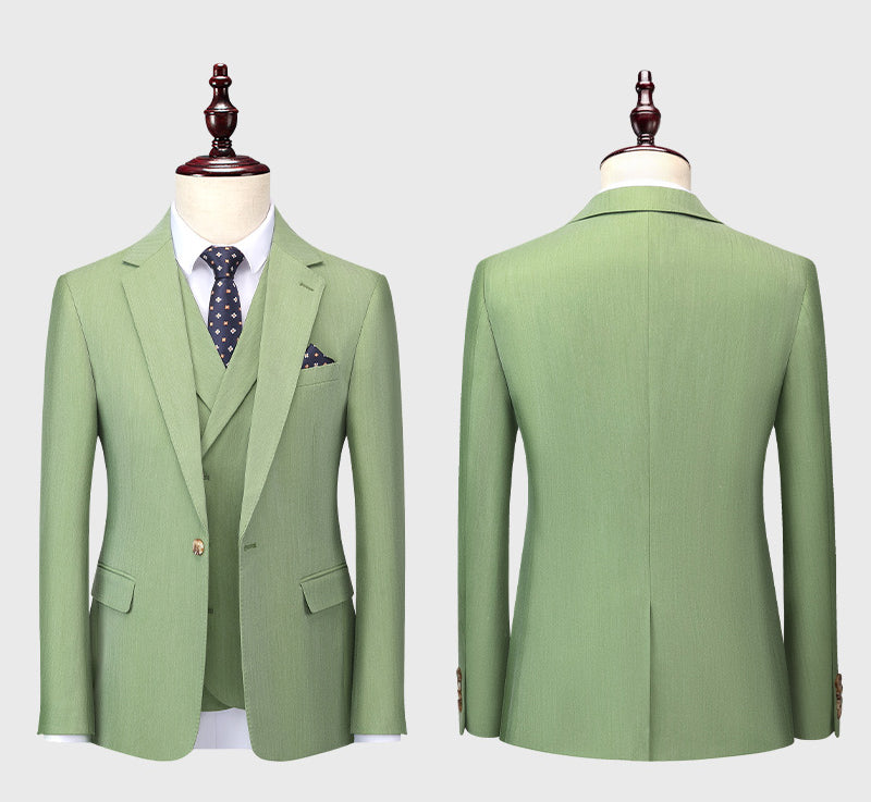 Luxuriöser Herren Anzug 3-teilig Grün S-5XL: Business, Hochzeit, Party, Eleganz Pur