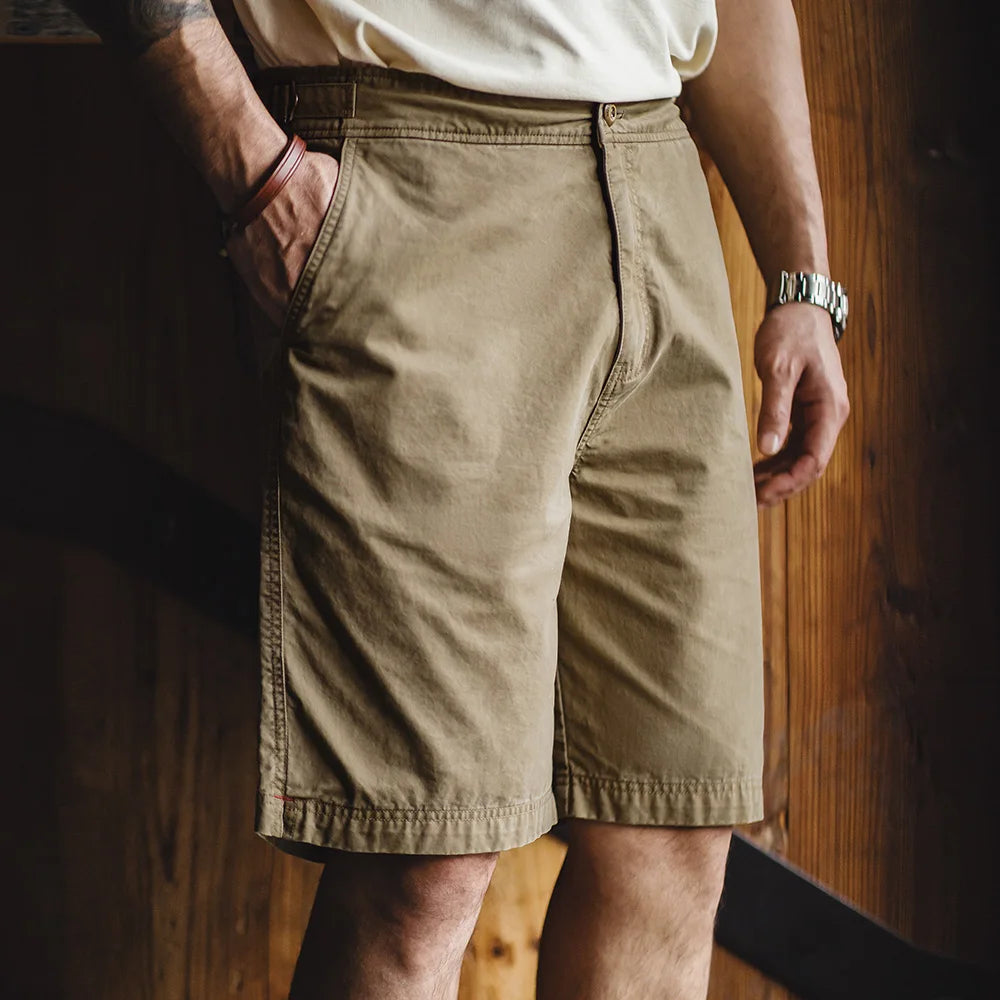 Herren Chino Shorts M51 aus Baumwolle mit verstellbarem Gürtel und Taschen