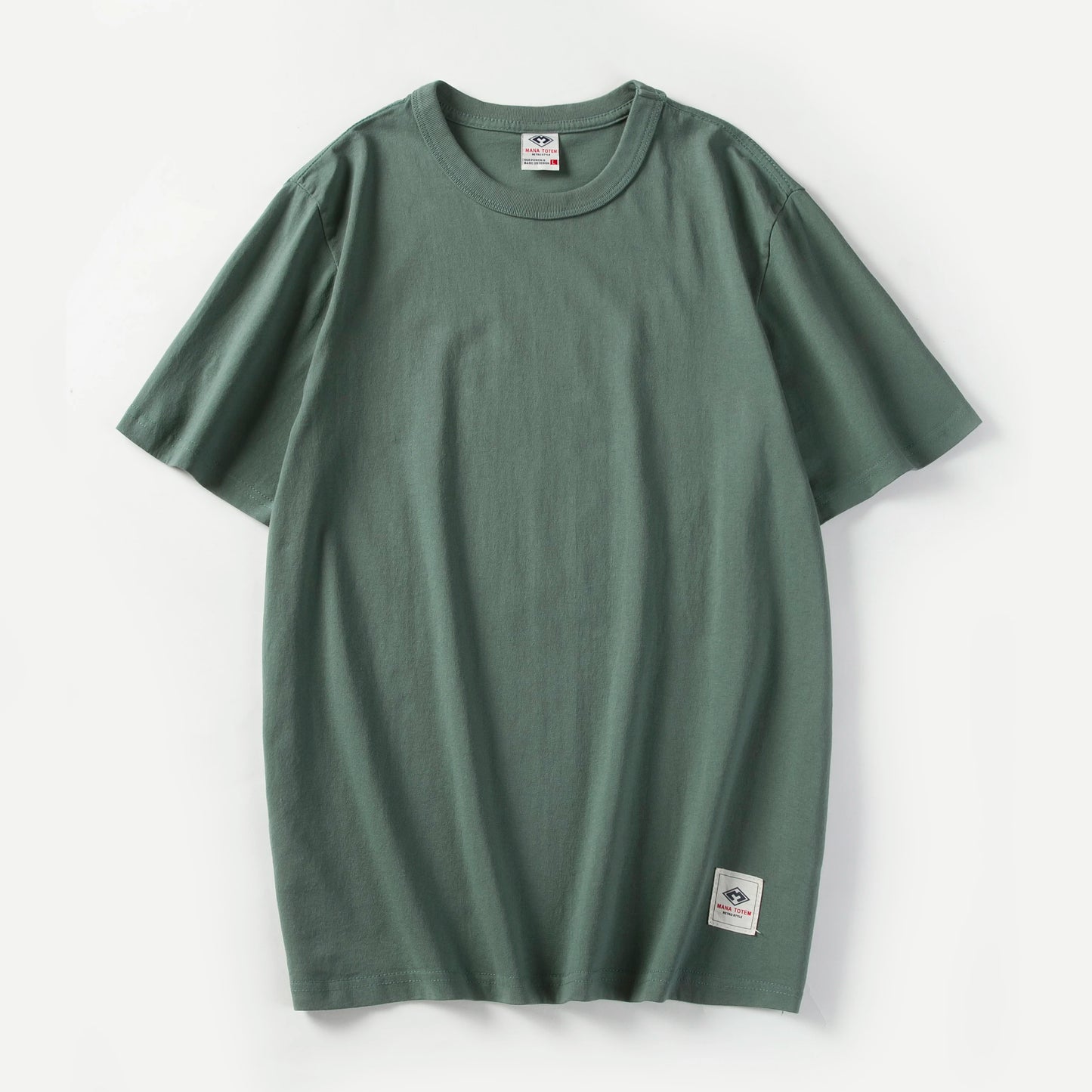 Männer T-Shirt aus einfarbigem Stoff mit kurzen Ärmeln und Casual-Stil
