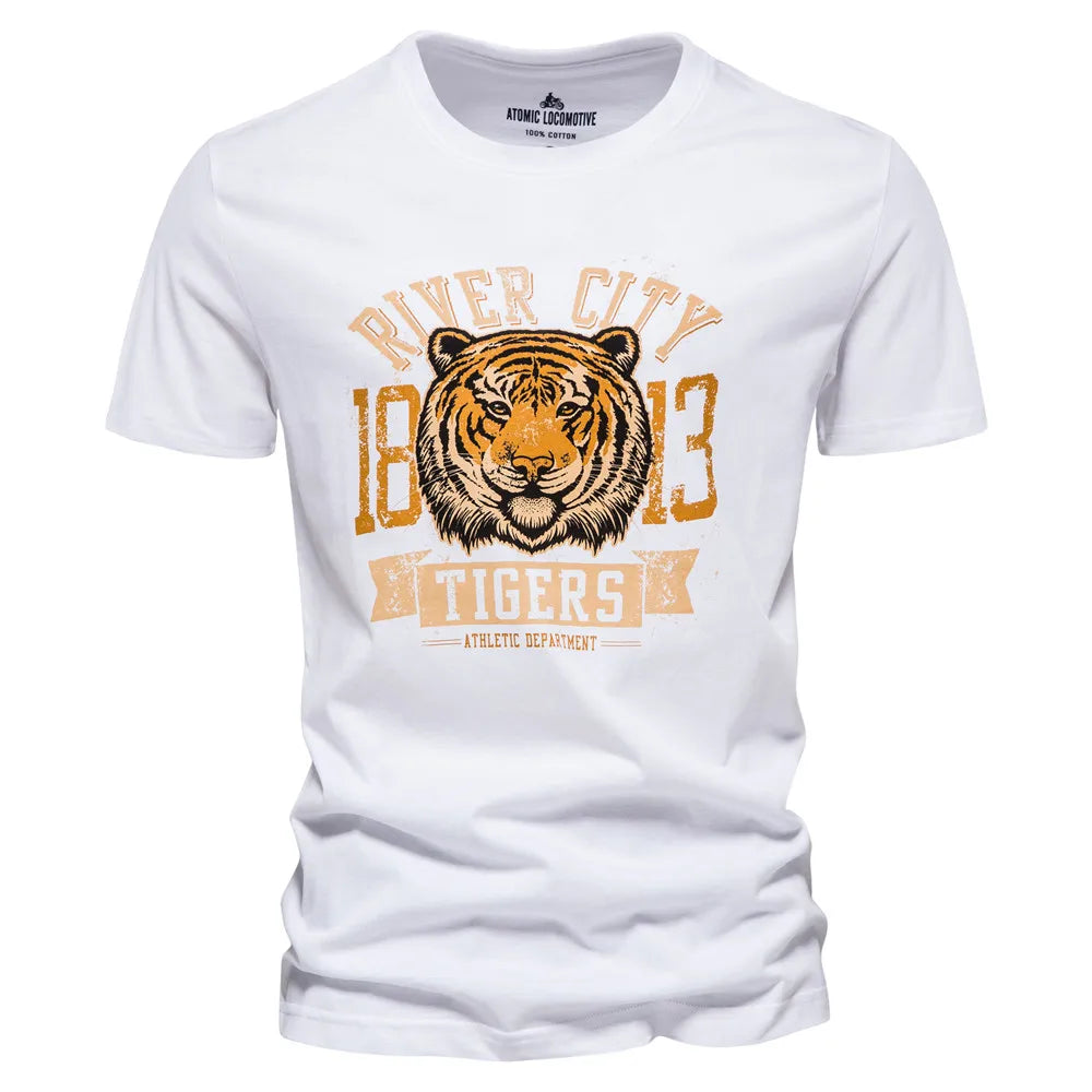 Herren T-Shirt aus Baumwolle mit hochwertigem Druck im lässigen Stil