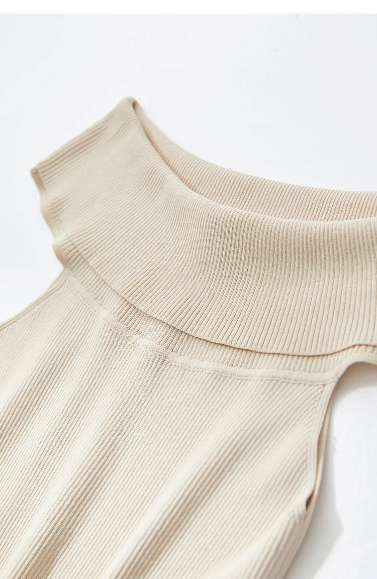 Damen Strickpullover im minimalistischen Stil mit schickem Slash Neck Design