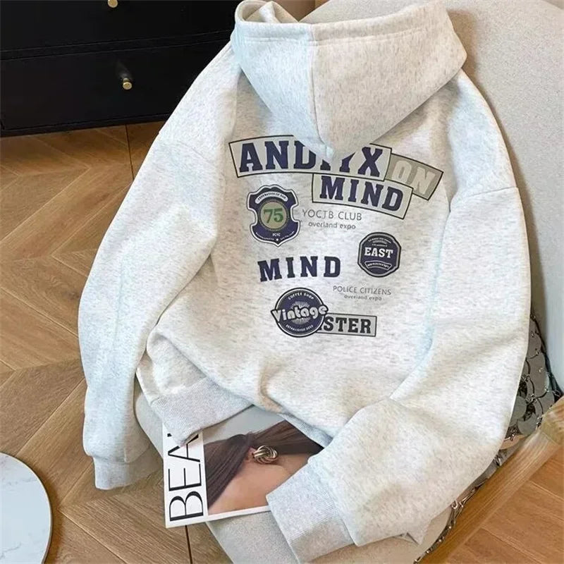 Herren Hoodie mit Grafikdruck im Vintage-Stil für Herbst und Winter