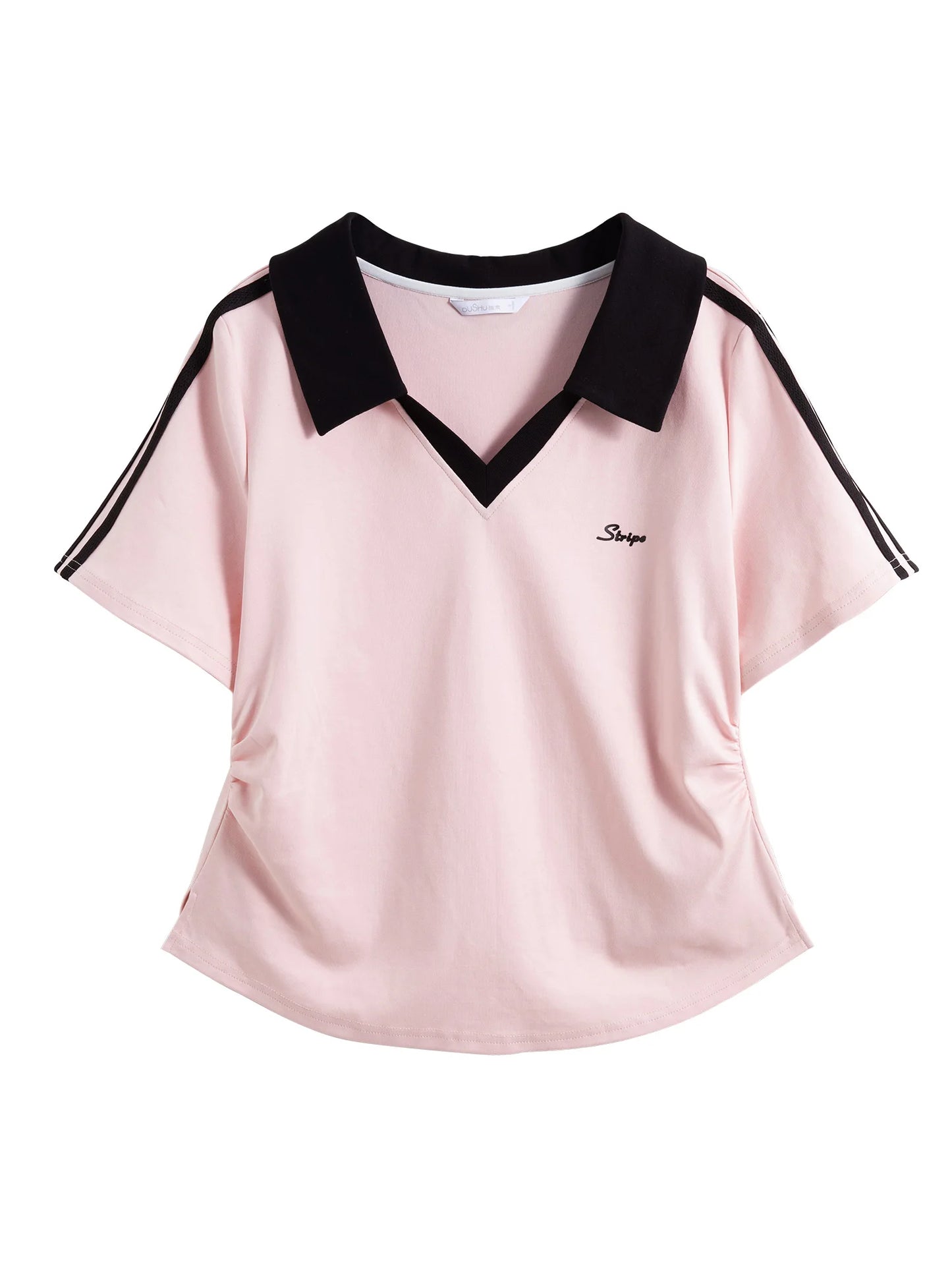 Sommerliches Damen-Lyocell-Shirt mit figurbetontem Schnitt und verstellbarem Kordelzug – atmungsaktives Design für mühelosen Übergang vom Büro zum Ausflug